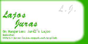 lajos juras business card